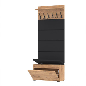 Garderoba 80x30D1N1-4PAN szafka na buty wieszak panele LANCELOT