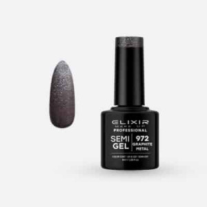 Elixir Ημιμόνιμο βερνίκι 8ml – #972 (Graphite Metal)