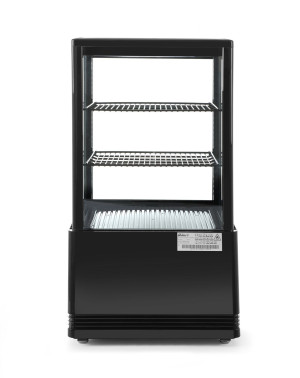 Witryna chłodnicza nastawna 58 l Arktic czarny 230V/170W 452x406x(H)830mm
