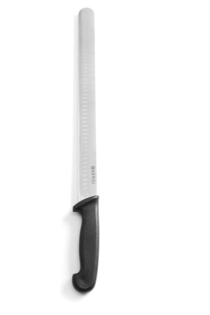 Nóż do szynki i kebaba ze szlifem kulowym HENDI czarny (L)490mm