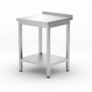 Stół przyścienny z półką - skręcany głębokość 600 mm HENDI Budget Line 600x600x(H)850mm