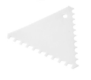 Skrobka do ciasta trójkątna grzebień - zestaw 6 szt. HENDI szeroki rozstaw 6 szt. 110x110x(H)mm