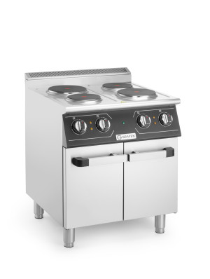 Kuchnia elektryczna gastronomiczna 4 pola okrągłe z szafką | GRAFEN | Linia PERFECTA GREC4C