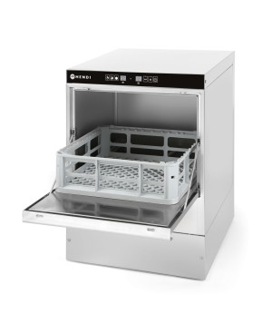 Zmywarka do szkła 40x40 - sterowana elektromechanicznie HENDI z dozownikiem detergentu 230V/2800W 472x566x(H)705mm