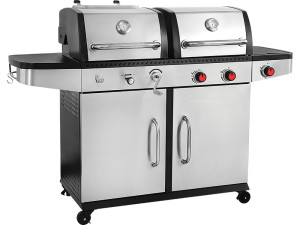 Grill 2w1, Gazowy + Węglowy, Stal Nierdzewna, 8,2KW YATO
