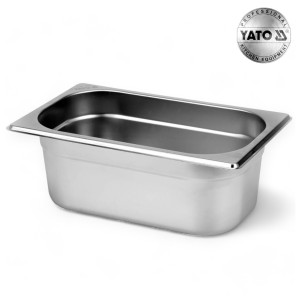 Pojemnik Gastronomiczny ze Stali Nierdzewnej GN 1/4 100MM 3L YATO