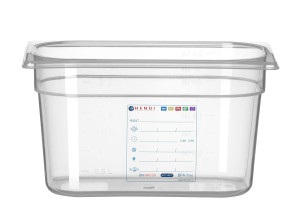 Pojemnik GN 1/4 HACCP HENDI GN 1/4 4L transparentny 265x162x(H)150mm