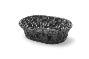 Koszyk owalny HENDI czarny 250x190x(H)65mm
