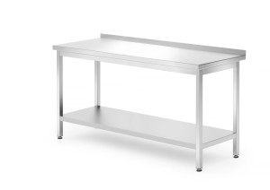 Stół przyścienny z półką - skręcany głębokość 700 mm HENDI Kitchen Line 1600x700x850 mm 1600x700x(H)850mm