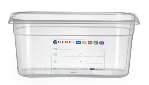 Pojemnik GN 1/3 HACCP HENDI GN 1/3 5,7L transparentny 325x176x(H)150mm