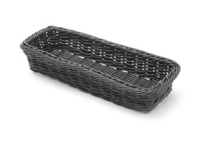 Koszyk na sztućce HENDI czarny 270x100x(H)45mm