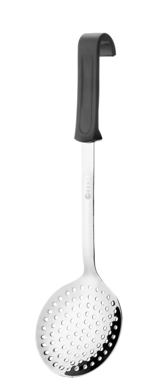 Łyżka cedzakowa okrągła HENDI czarny 370x105mm