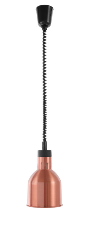 Lampa do podgrzewania potraw wisząca cylindryczna HENDI miedziany 230V/250W 175x(H)250mm