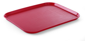 Taca z polipropylenu Fast Food duża HENDI czerwony 350x450x(H)20mm