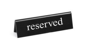 Tabliczka informacyjna „Rezerwacja” HENDI "reserved" 130x30x(H)38mm
