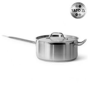 Rondel z Pokrywką ze Stali Nierdzewnej 28x13CM 8L YATO
