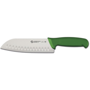 Nóż Santoku Supra Colore Ambrogio Sanelli ostrze ze żłobieniami zielony (L)310mm