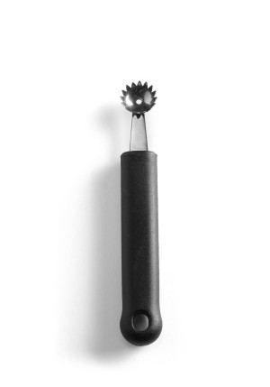 Nóż dekoracyjny do kulek pojedynczy karbowany HENDI czarny (L)150mm