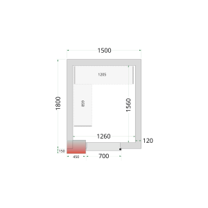Panele do pomieszczenia chłodniczego 120 mm CR 150x180x220 | TEFCOLD