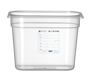 Pojemnik GN 1/4 HACCP HENDI GN 1/4 5,5L transparentny 265x162x(H)200mm