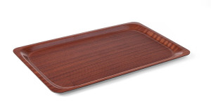 Taca do serwowania laminowana antypoślizgowa prostokątna HENDI mahoniowy 430x610mm