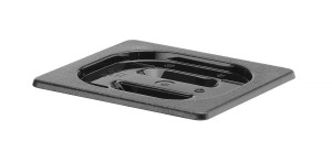 Pokrywka z czarnego poliwęglanu do pojemników GN HENDI GN 1/6 czarny 176x162mm