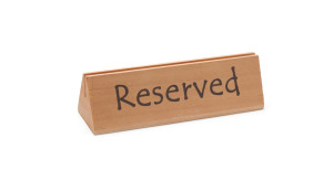 Tabliczka informacyjna „Rezerwacja” HENDI "reserved" 152x44x(H)44mm