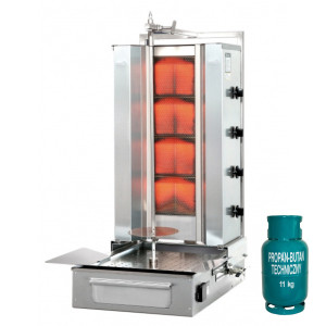 Opiekacz gazowy z dolnym silnikiem F GD4 POTIS, 14 kW, 70kg, Gaz propan-butan