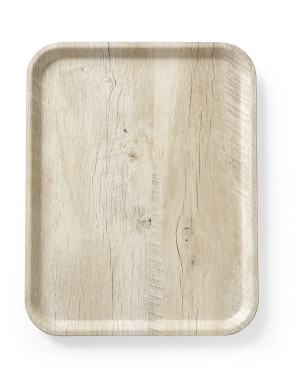 Taca do serwowania z laminatem z melaminy antypoślizgowa z wzorem drewna HENDI jasne drewno 330x430mm