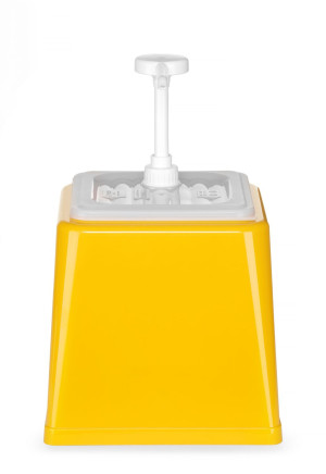 Pojemnik do sosów z pompką HENDI 2,5L żółty 230x210x(H)327mm