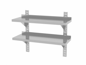 Półka wisząca przestawna podwójna z 2 konsolami HENDI 800x300x(H)600mm