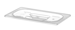 Pokrywka do pojemników GN z poliwęglanu HENDI GN 1/4 transparentny 265x162mm