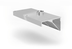 Okap przyścienny skośny HENDI Profi Line z oświetleniem LED 1200x700x(H)450mm