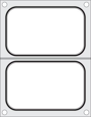 Matryca do zgrzewarki HENDI 2x pojemnik 178x113 mm