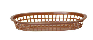 Koszyk do pieczywa owalny HENDI brązowy 6 szt. 275x175x(H)38mm