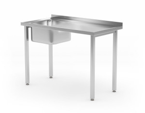 Stół ze zlewem - skręcany głębokość 600 mm HENDI Budget Line zlew po lewej 1000x600x(H)850mm