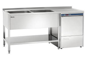 Stół ze zlewem 2-komorowy z ociekaczem lewy 1800x700mm Bartscher
