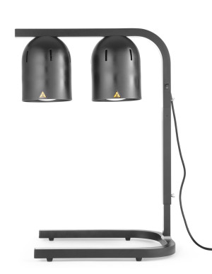 Lampa do podgrzewania potraw podwójna HENDI czarny 230V/250W 453x360x(H)790mm