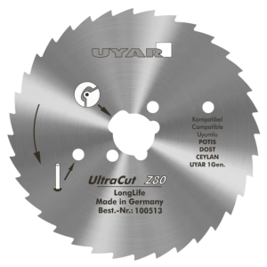 Ostrze ząbkowane 80mm, oryginalne, UYAR UltraCut Z80 LongLife (2 gen.)
