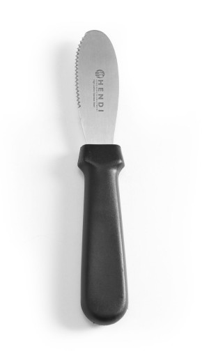 Nóż do smarowania ząbkowany HENDI czarny (L)210mm