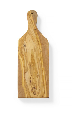 Deska do serwowania z drewna oliwnego z uchwytem HENDI 400x140x(H)18mm