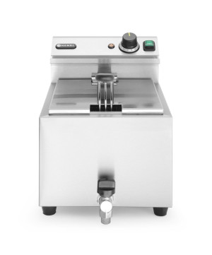 Frytownica manualna z kranem spustowym 8 l HENDI Profi Line 8L jasnoszary 230V/3500W 305x515x(H)354mm