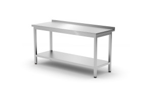 Stół przyścienny z półką - skręcany głębokość 600 mm HENDI Budget Line 1200x600x(H)850mm