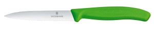 Nóż do jarzyn z ząbkowanym ostrzem Victorinox zielony (L)212mm