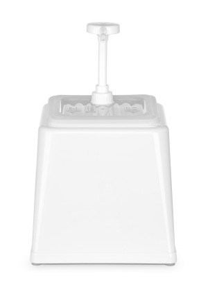 Pojemnik do sosów z pompką HENDI 2,5L biały 230x210x(H)327mm