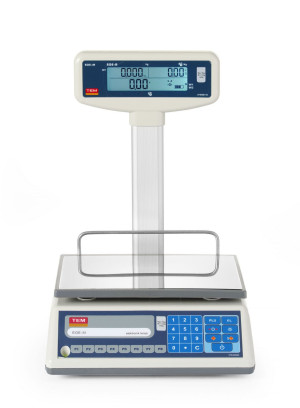 TEM - Waga kalkulacyjna LCD z wysięgnikiem i legalizacją seria EGE 15 kg TEM 325x377x(H)394mm