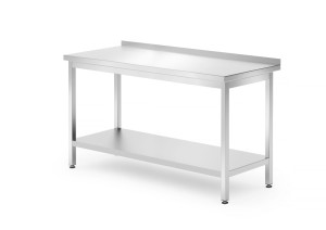 Stół przyścienny z półką - skręcany głębokość 700 mm HENDI Kitchen Line 1400x700x850 mm 1400x700x(H)850mm