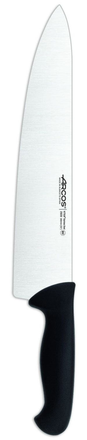 Nóż szefa kuchni z szerokim ostrzem seria 2900 Arcos czarny (L)435mm