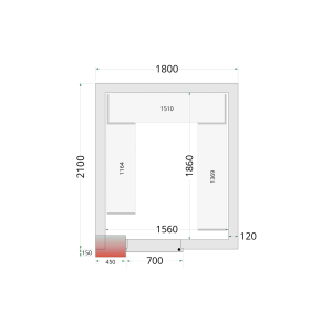 Panele do pomieszczenia chłodniczego 120 mm CR 180x210x220 | TEFCOLD