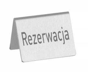 Tabliczka informacyjna „Rezerwacja” HENDI rezerwacja 4 szt. 50xx(H)42mm